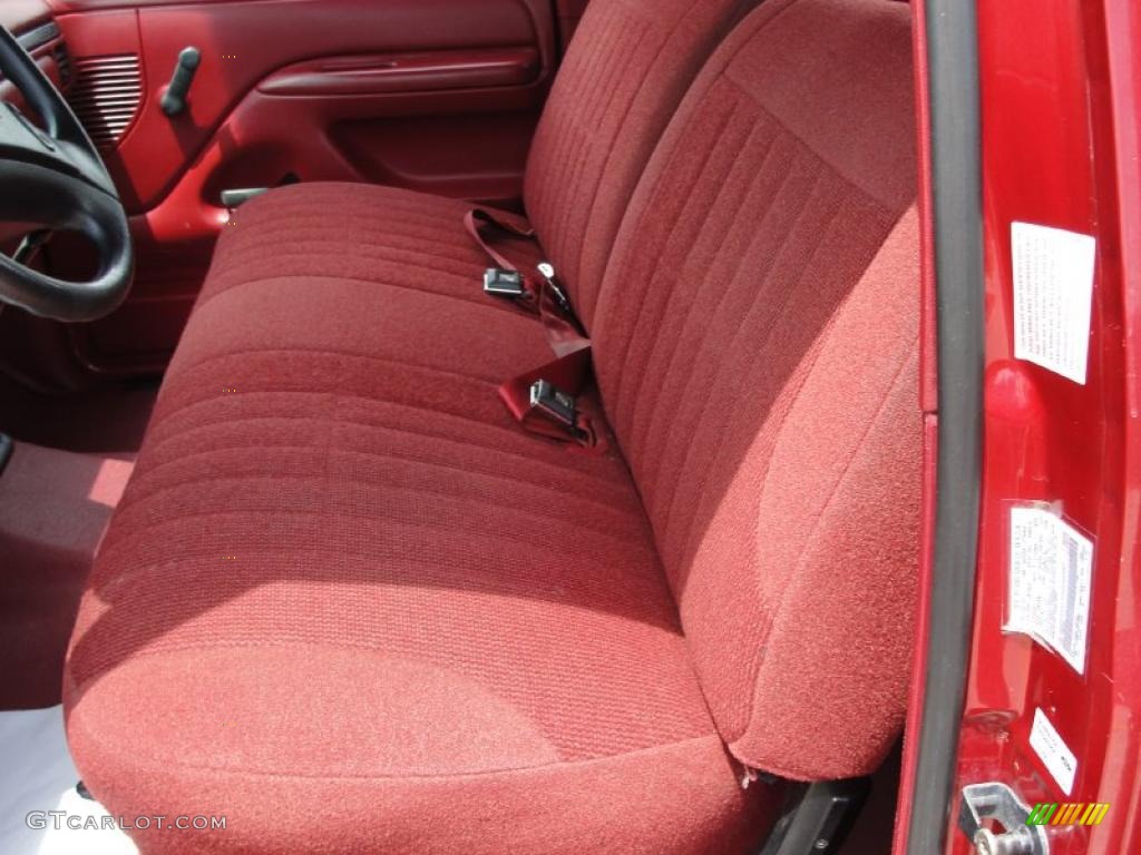 1992 F150 S Extended Cab - Electric Current Red Pearl / Red photo #26