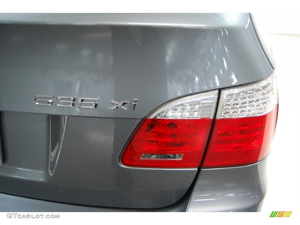 2008 5 Series 535xi Sports Wagon - Space Grey Metallic / Black photo #8