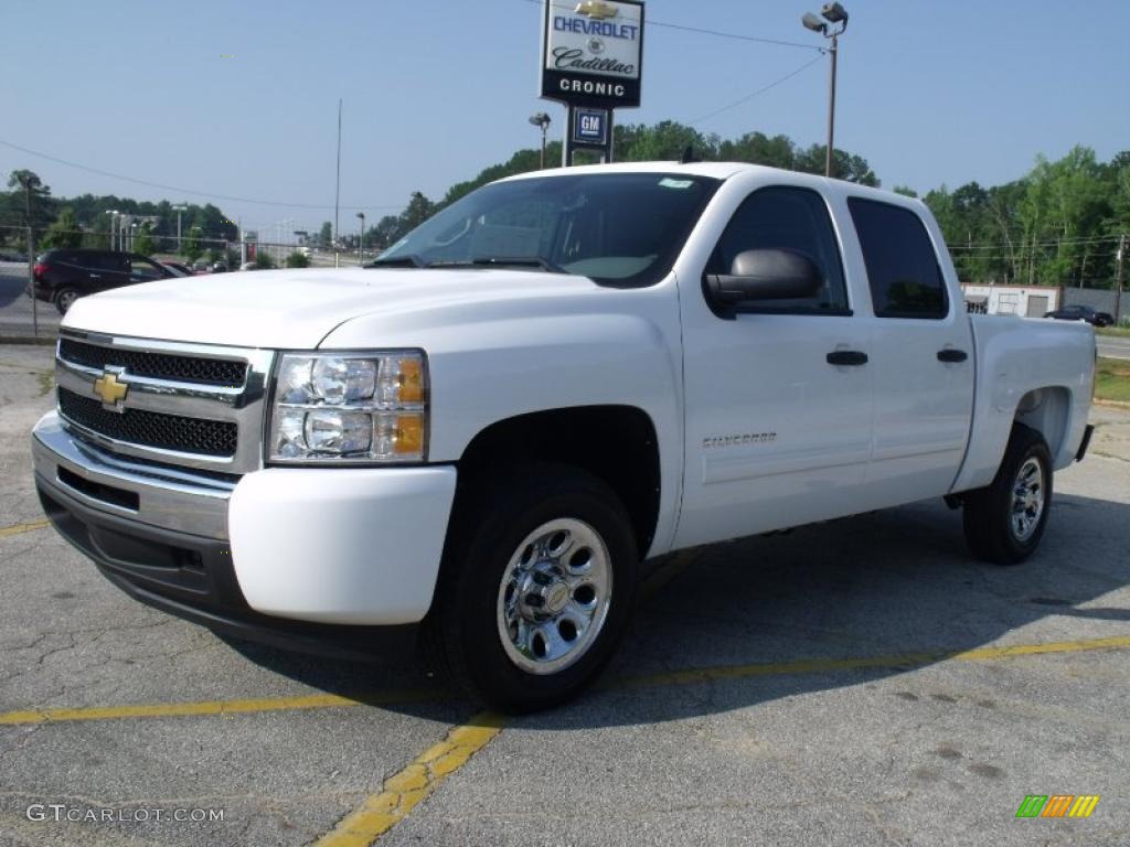 2010 Silverado 1500 LS Crew Cab - Summit White / Dark Titanium photo #1