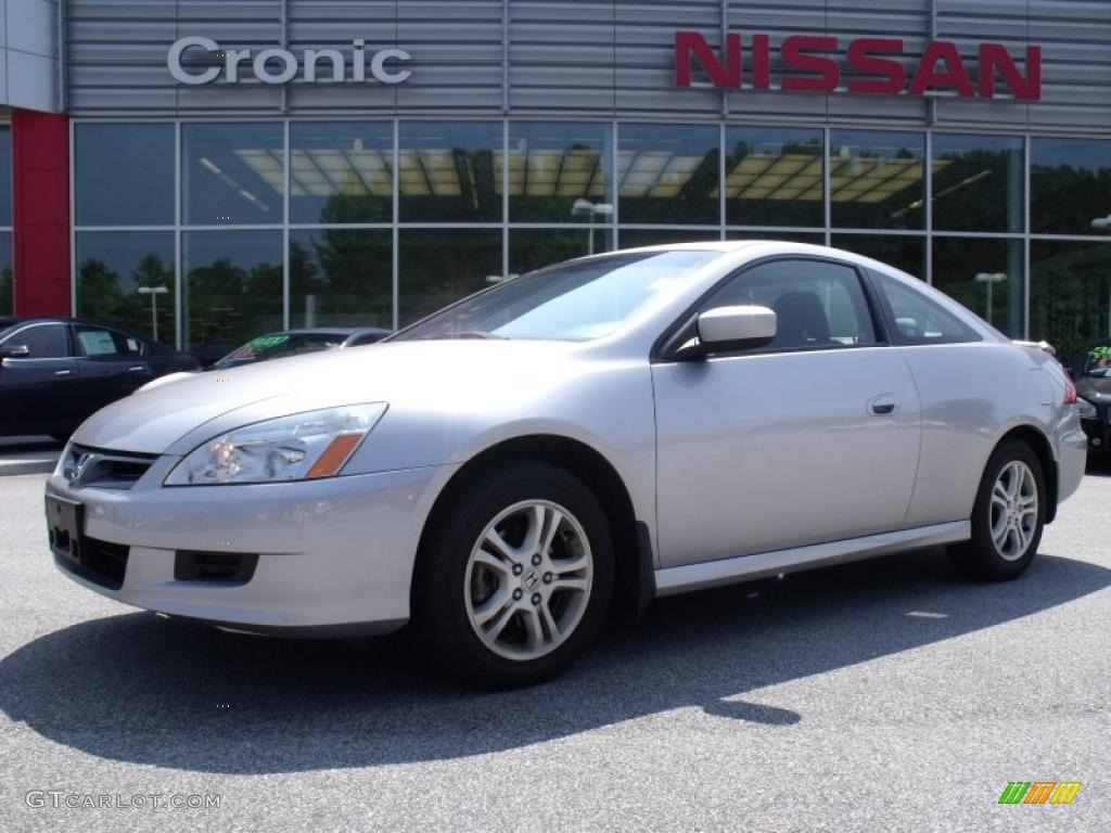 2007 Accord EX-L Coupe - Alabaster Silver Metallic / Black photo #1