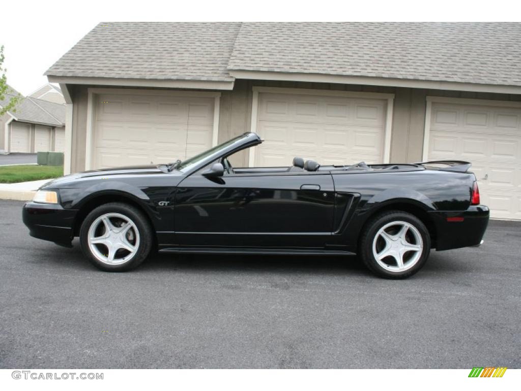 2000 Mustang GT Convertible - Black / Dark Charcoal photo #3
