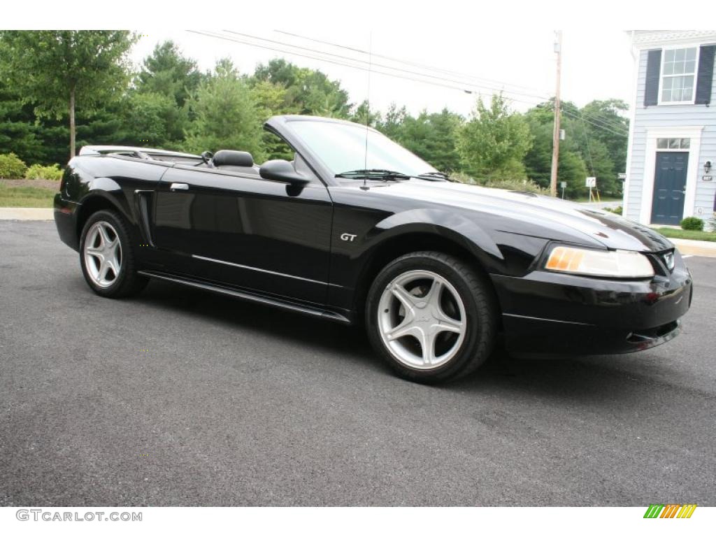 2000 Mustang GT Convertible - Black / Dark Charcoal photo #7