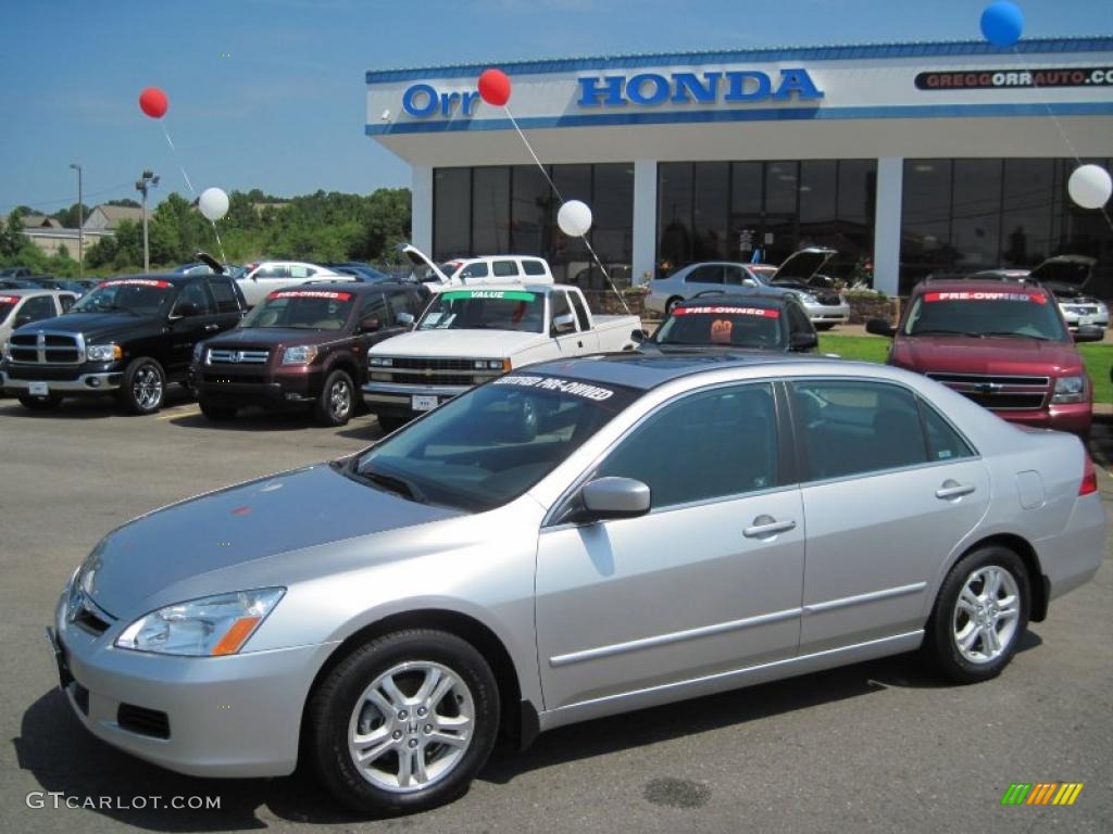 2007 Accord EX-L Sedan - Alabaster Silver Metallic / Black photo #1