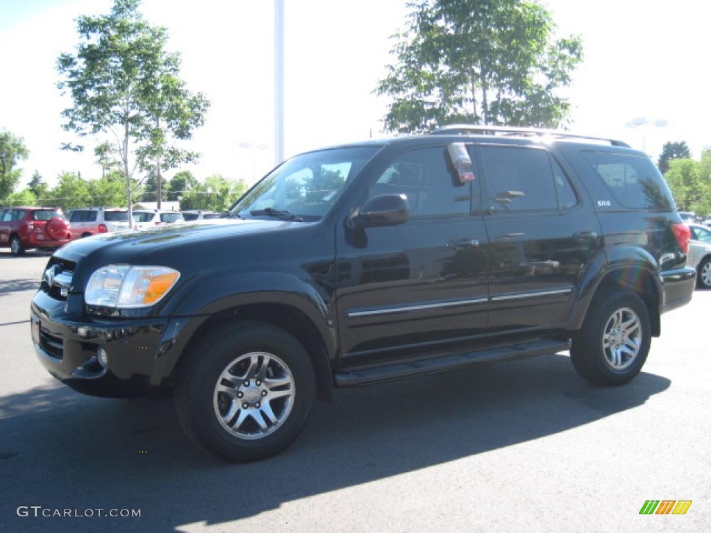 2006 Sequoia SR5 4WD - Black / Taupe photo #5