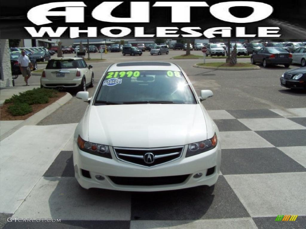 2008 TSX Sedan - Premium White Pearl / Parchment photo #2