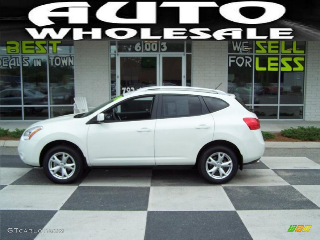 2009 Rogue SL AWD - Phantom White / Black photo #1