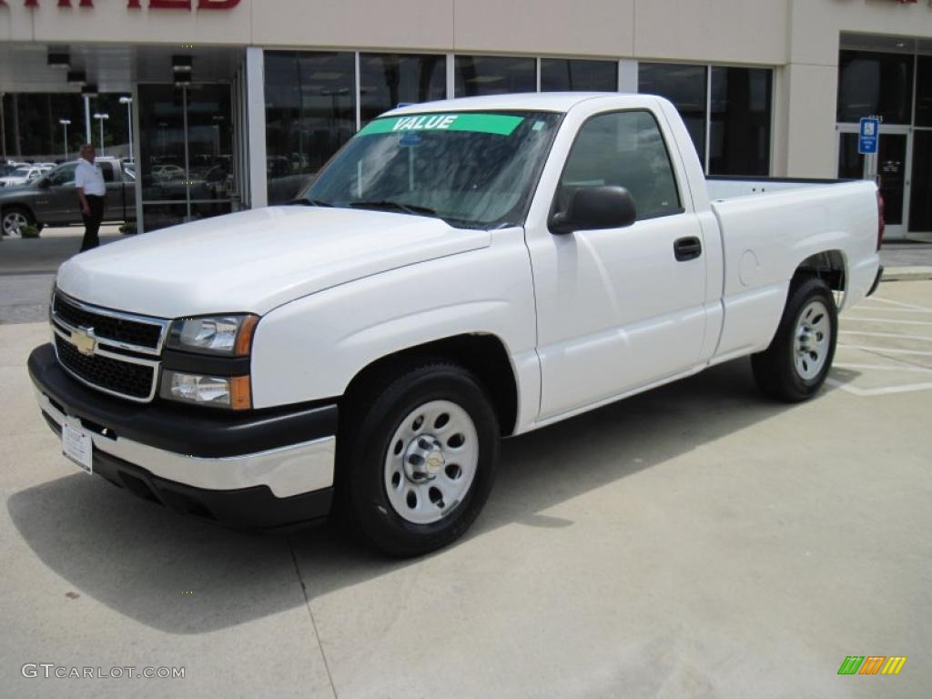 2007 Silverado 1500 Classic Work Truck Regular Cab - Summit White / Dark Charcoal photo #1