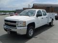 2010 Summit White Chevrolet Silverado 3500HD Work Truck Crew Cab 4x4 Chassis Utility  photo #1