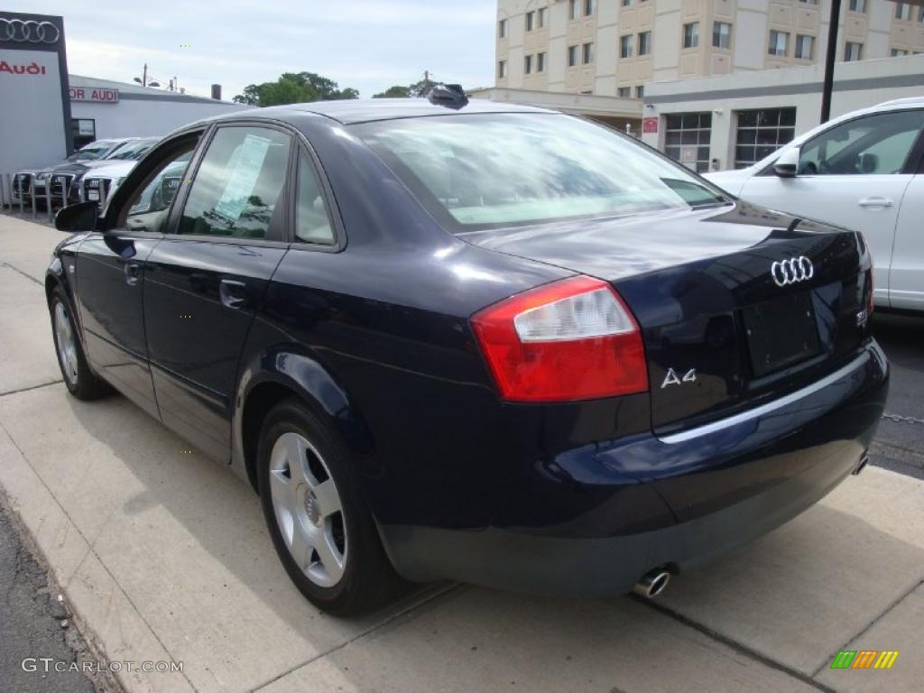 2004 A4 1.8T quattro Sedan - Moro Blue Pearl Effect / Beige photo #3