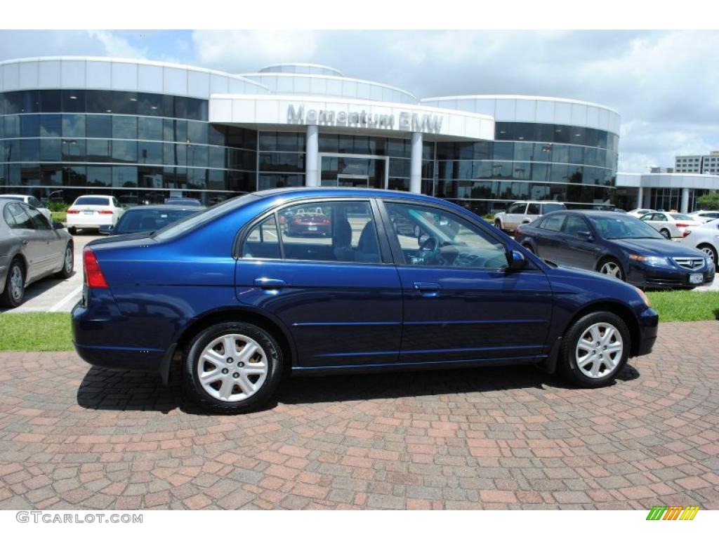 2003 Civic EX Sedan - Eternal Blue Pearl / Gray photo #1