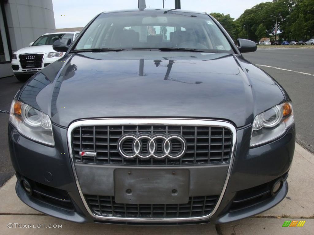 2007 A4 2.0T quattro Sedan - Dolphin Gray Metallic / Ebony photo #2
