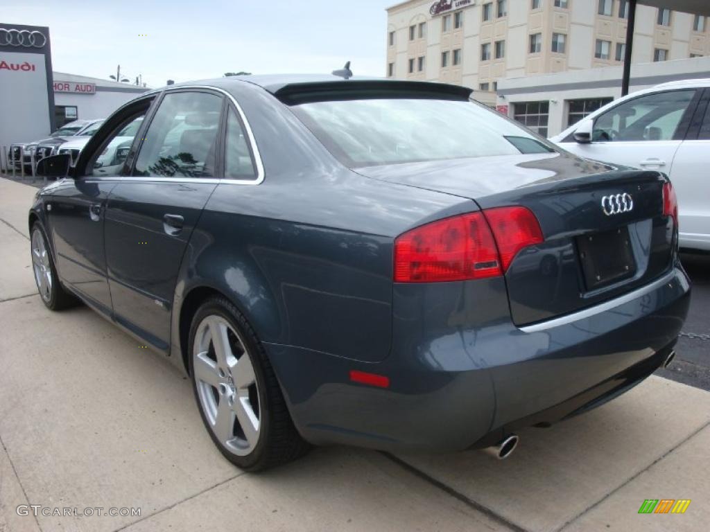 2007 A4 2.0T quattro Sedan - Dolphin Gray Metallic / Ebony photo #3