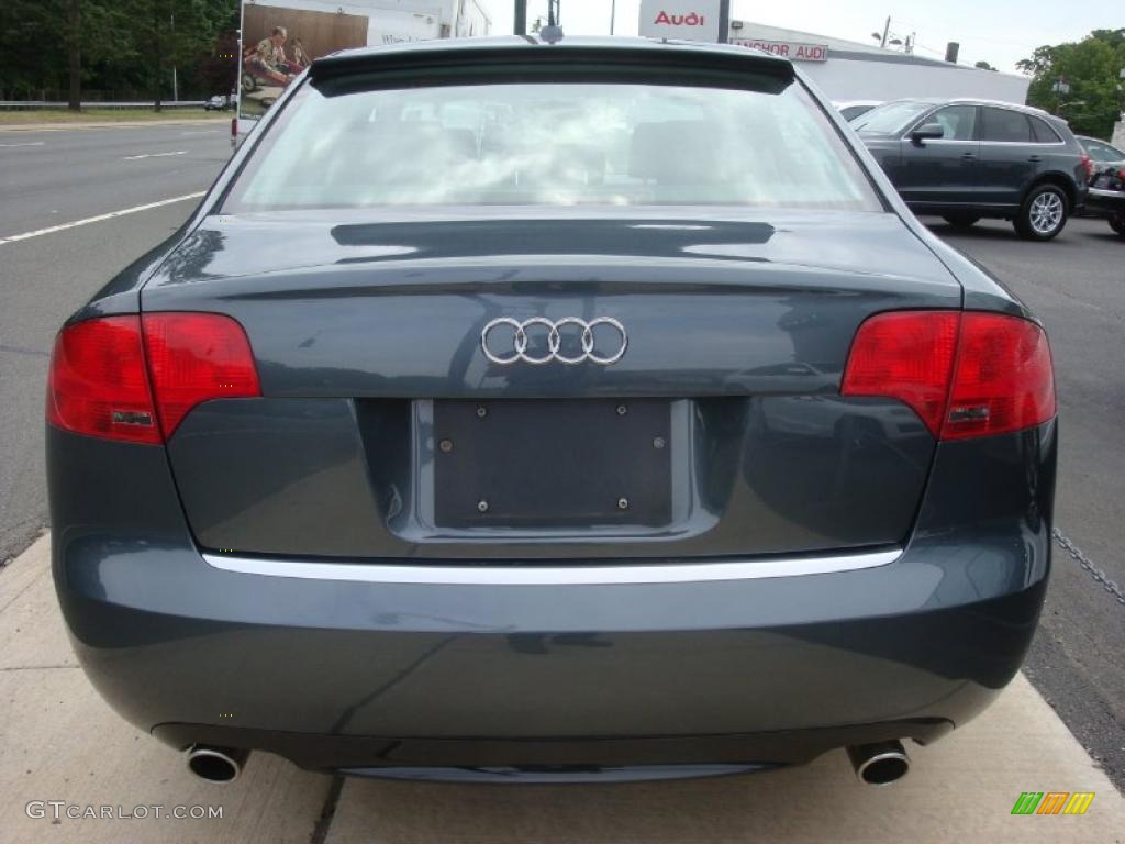 2007 A4 2.0T quattro Sedan - Dolphin Gray Metallic / Ebony photo #4