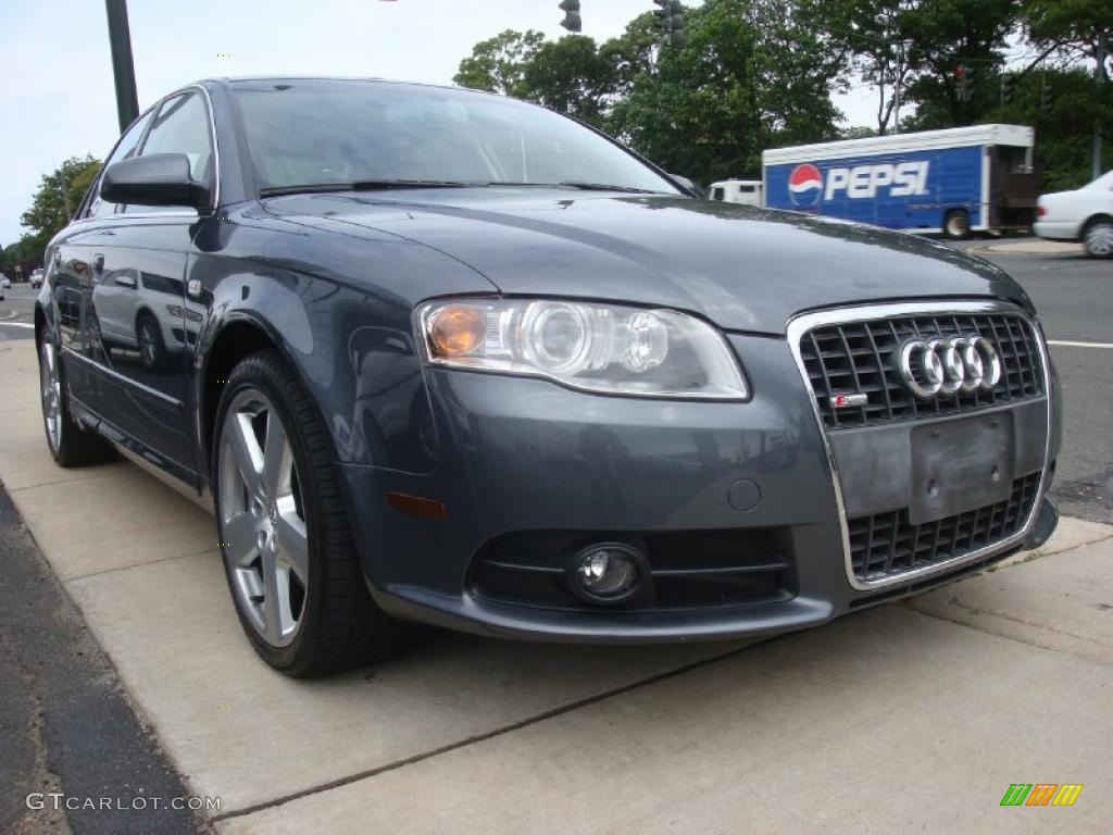 2007 A4 2.0T quattro Sedan - Dolphin Gray Metallic / Ebony photo #6