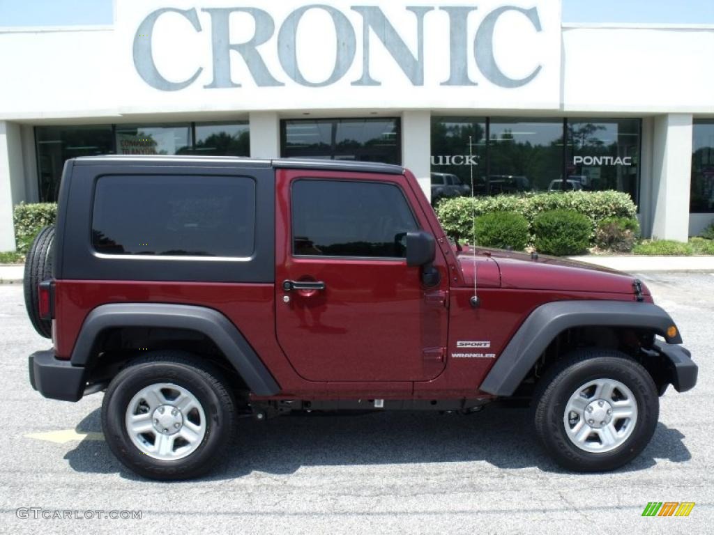 2010 Wrangler Sport 4x4 - Red Rock Crystal Pearl / Dark Slate Gray/Medium Slate Gray photo #1