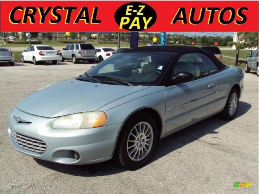 2002 Sebring Limited Convertible - Sterling Blue Satin Glow / Sandstone photo #1