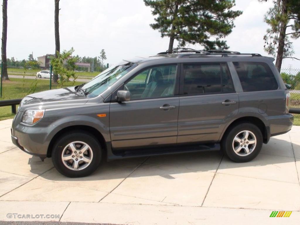 2007 Pilot EX-L - Nimbus Gray Metallic / Gray photo #11