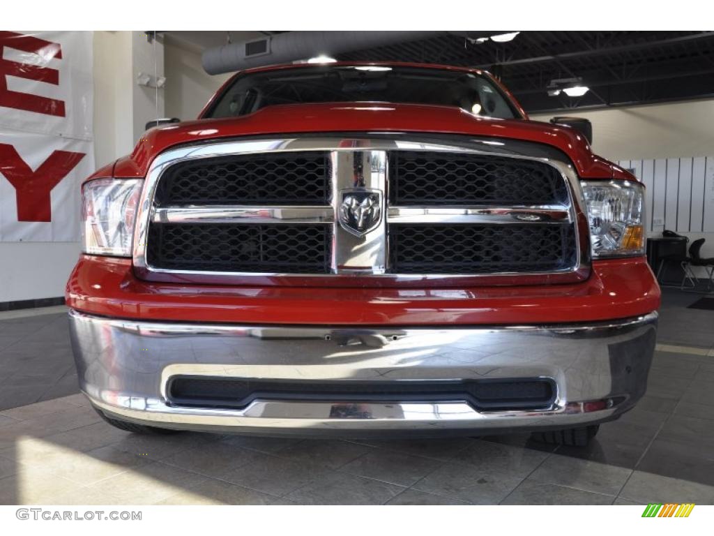2010 Ram 1500 SLT Quad Cab - Inferno Red Crystal Pearl / Dark Slate/Medium Graystone photo #2