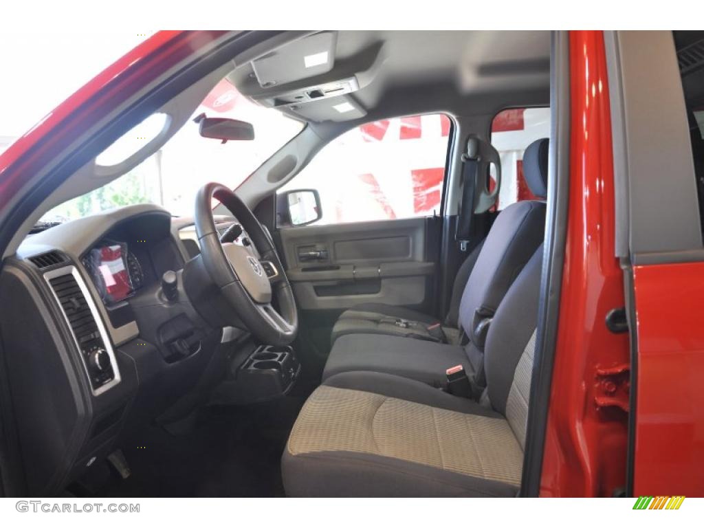 2010 Ram 1500 SLT Quad Cab - Inferno Red Crystal Pearl / Dark Slate/Medium Graystone photo #6