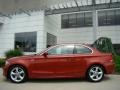 2008 Sedona Red Metallic BMW 1 Series 128i Coupe  photo #3
