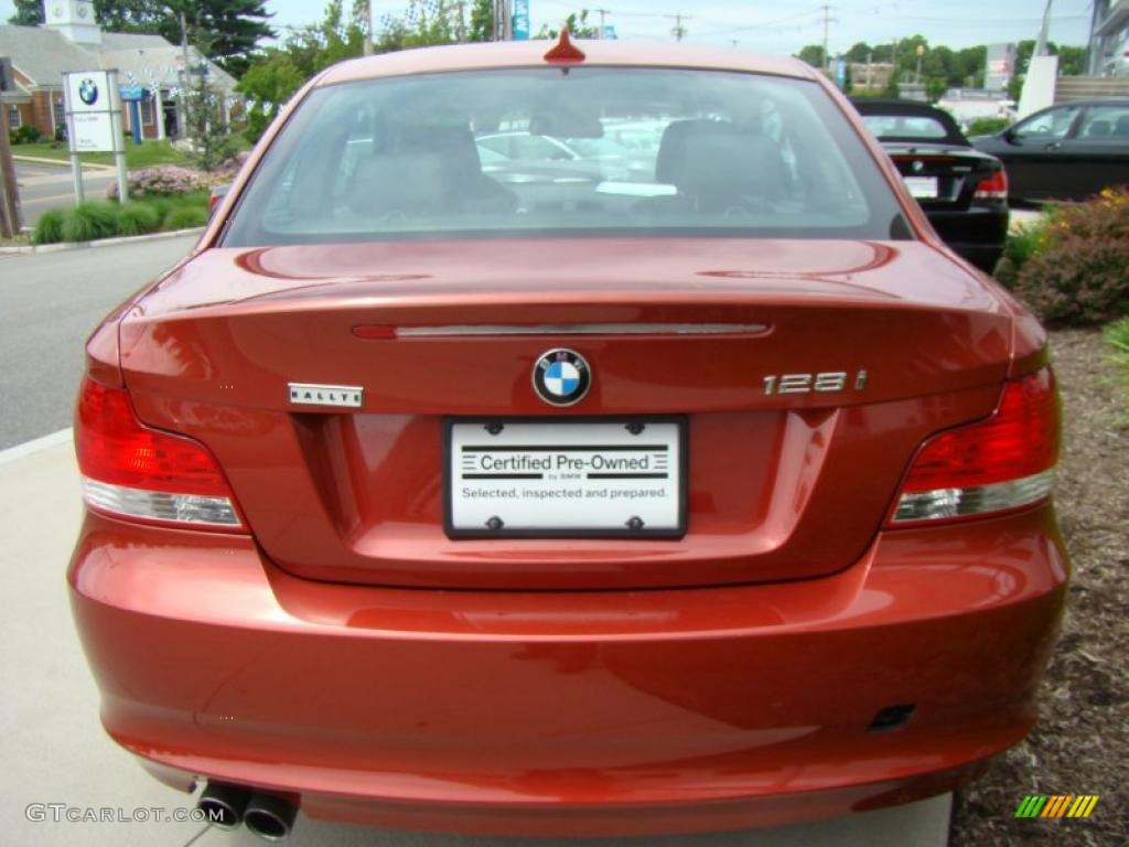 2008 1 Series 128i Coupe - Sedona Red Metallic / Black photo #5