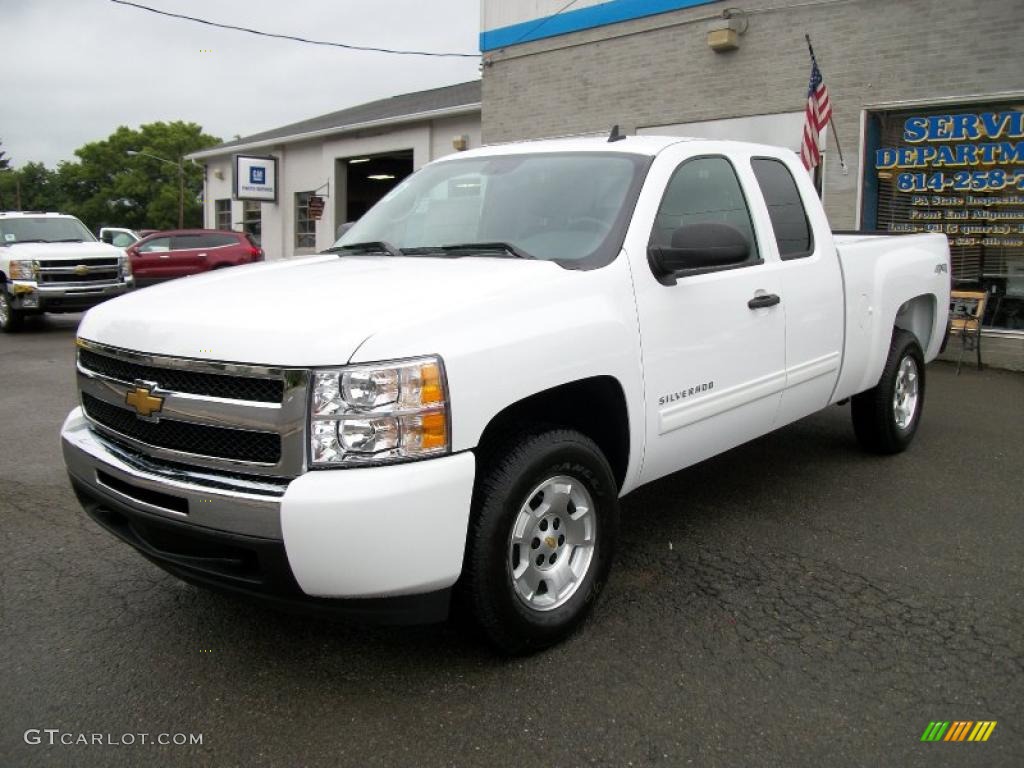 2010 Silverado 1500 LT Extended Cab 4x4 - Summit White / Ebony photo #32