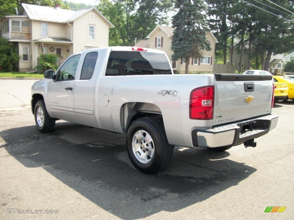 2010 Silverado 1500 LT Extended Cab 4x4 - Sheer Silver Metallic / Ebony photo #4