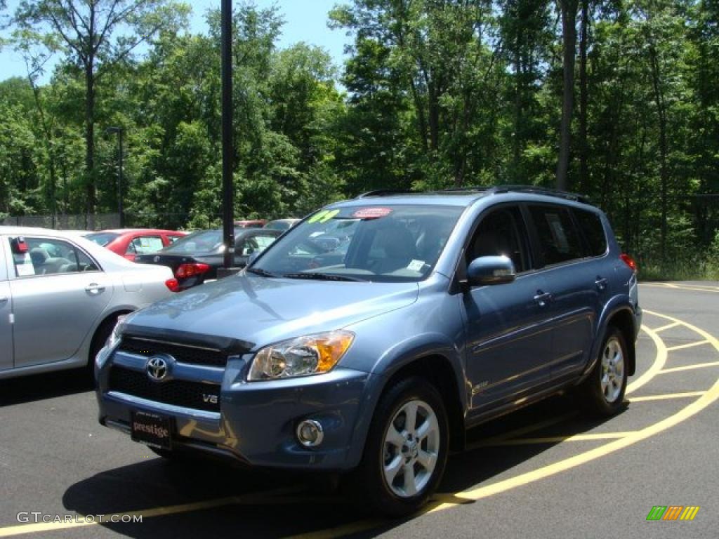 2009 RAV4 Limited V6 4WD - Pacific Blue Metallic / Ash Gray photo #1