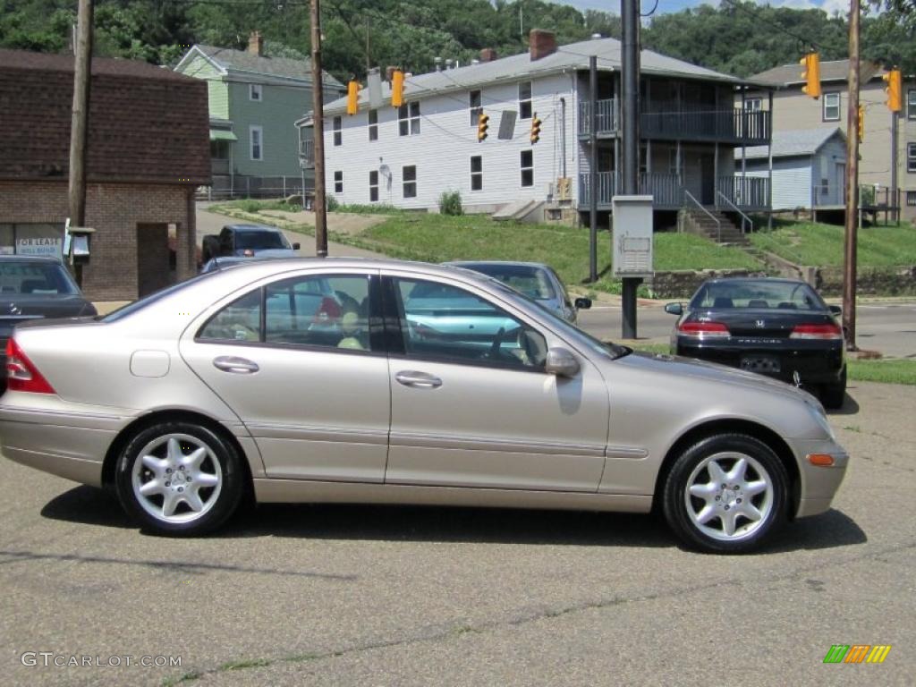 2002 C 240 Sedan - Desert Silver Metallic / Java photo #2