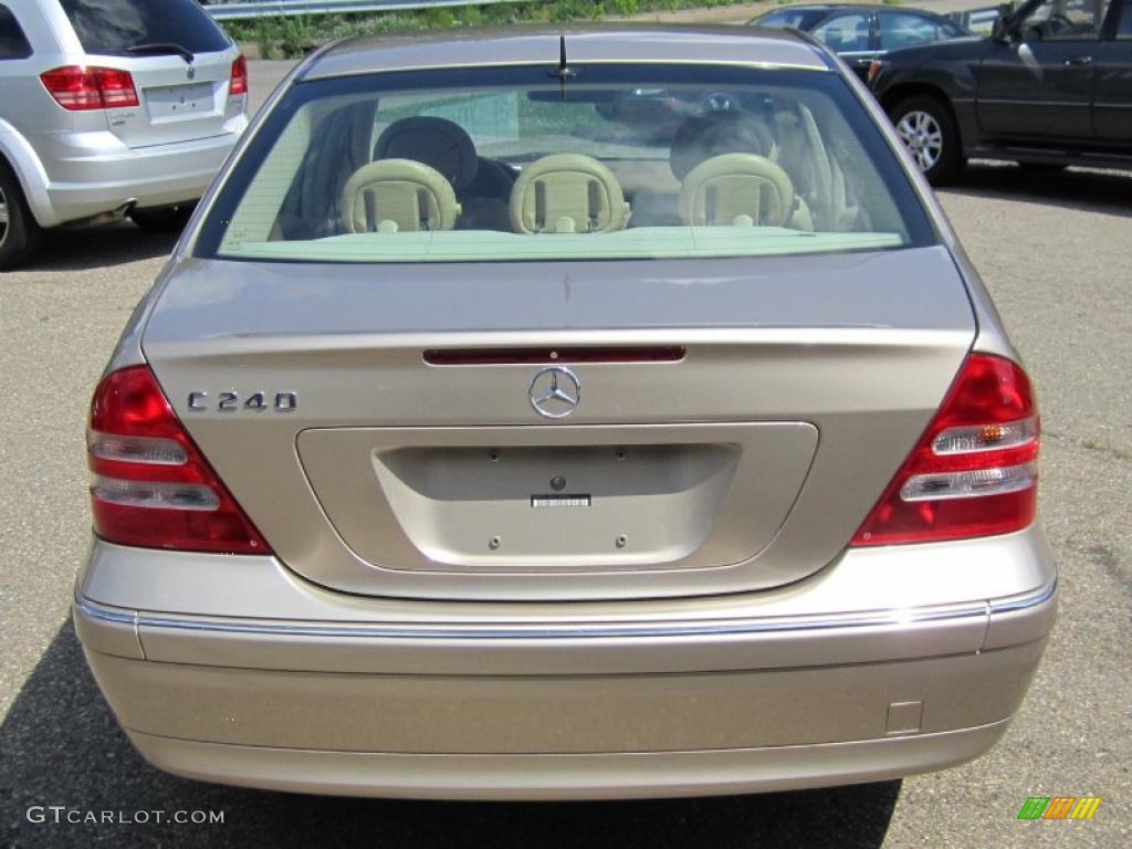2002 C 240 Sedan - Desert Silver Metallic / Java photo #4