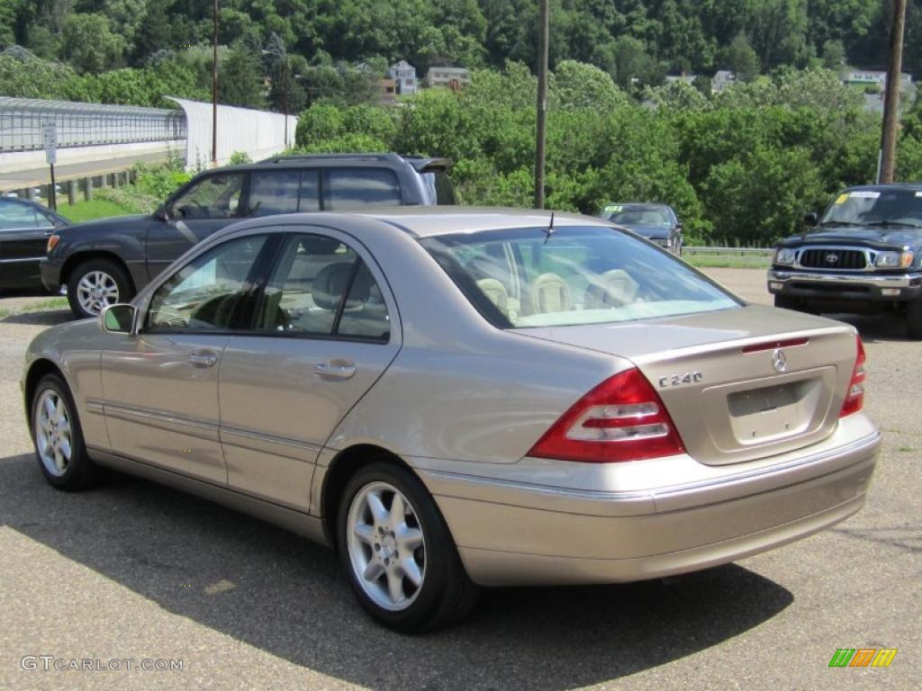 2002 C 240 Sedan - Desert Silver Metallic / Java photo #5