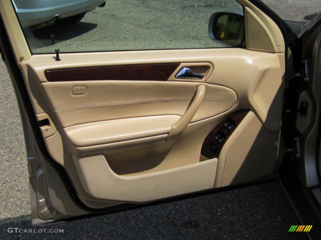 2002 C 240 Sedan - Desert Silver Metallic / Java photo #13