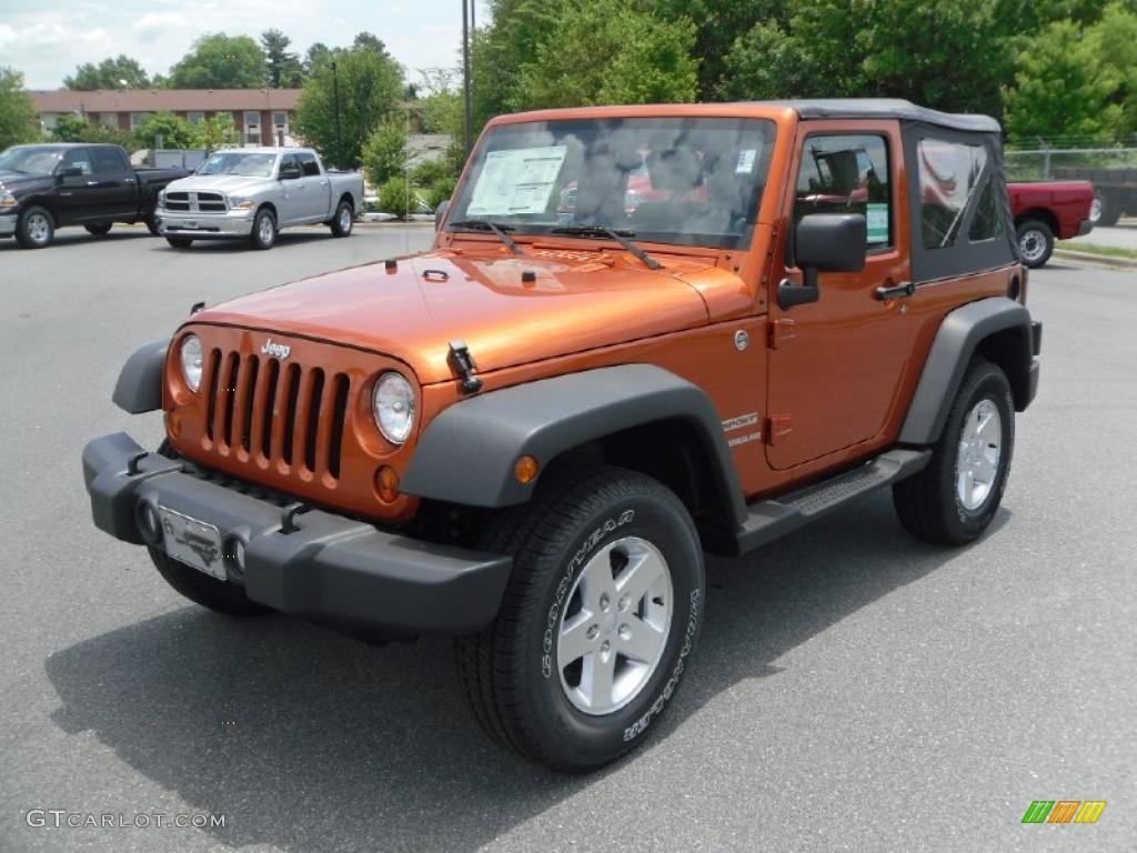2010 Wrangler Sport 4x4 - Mango Tango Pearl / Dark Slate Gray/Medium Slate Gray photo #1