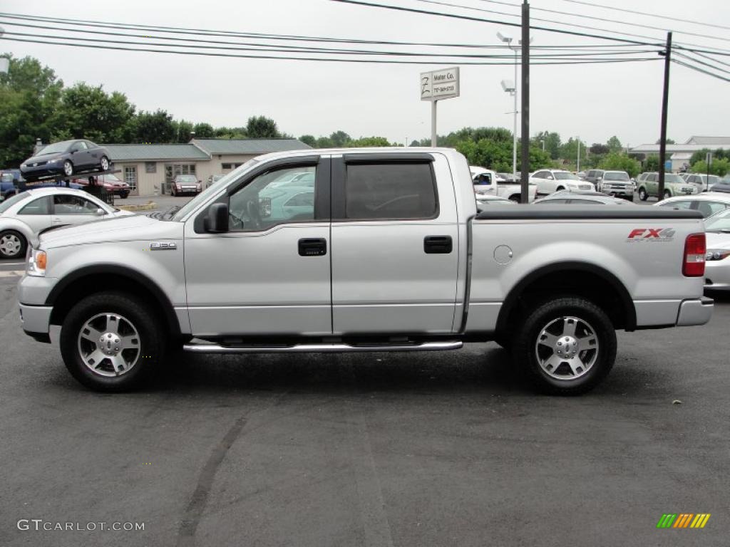 2005 F150 FX4 SuperCrew 4x4 - Silver Metallic / Medium Flint Grey photo #4