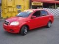 2007 Victory Red Chevrolet Aveo LS Sedan  photo #3