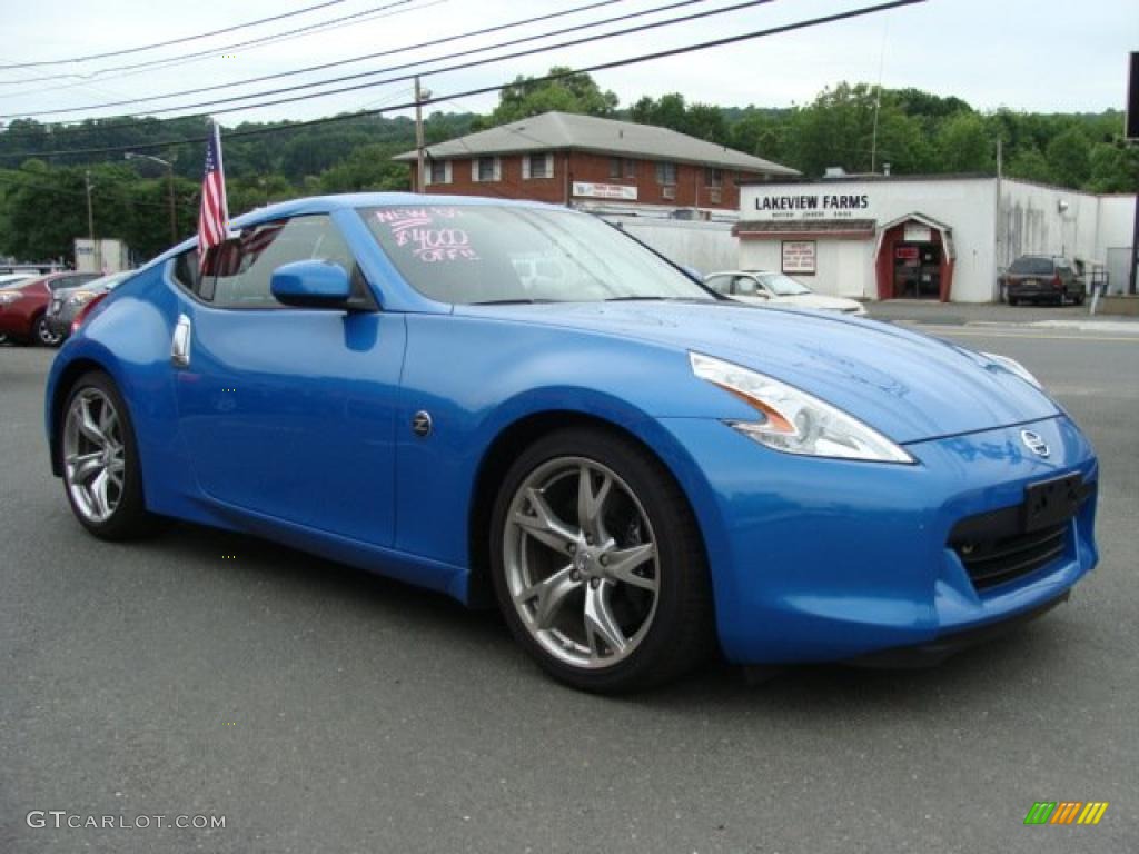 2009 370Z Sport Touring Coupe - Monterey Blue / Persimmon Leather photo #3