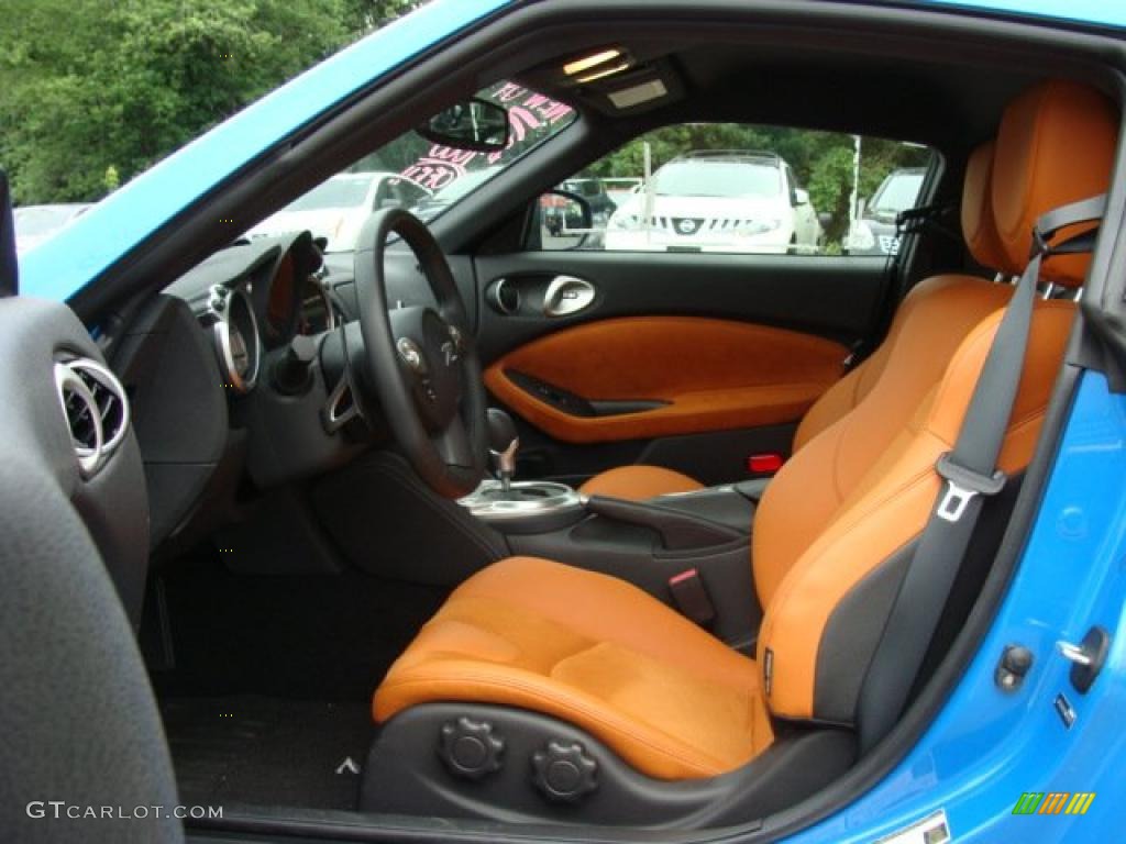 2009 370Z Sport Touring Coupe - Monterey Blue / Persimmon Leather photo #13