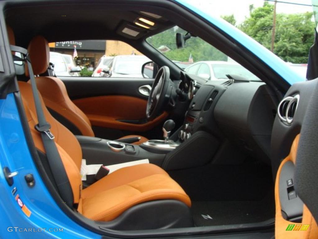 2009 370Z Sport Touring Coupe - Monterey Blue / Persimmon Leather photo #26