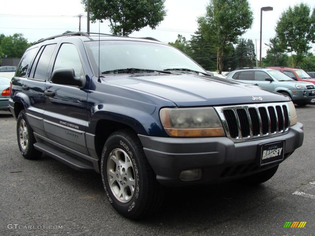 2000 Grand Cherokee Laredo 4x4 - Patriot Blue Pearlcoat / Camel photo #3