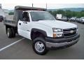 2007 Summit White Chevrolet Silverado 3500HD Regular Cab Chassis 4x4 Dump Truck  photo #3