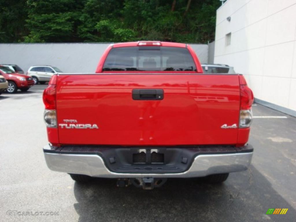 2007 Tundra SR5 Double Cab 4x4 - Radiant Red / Graphite Gray photo #3