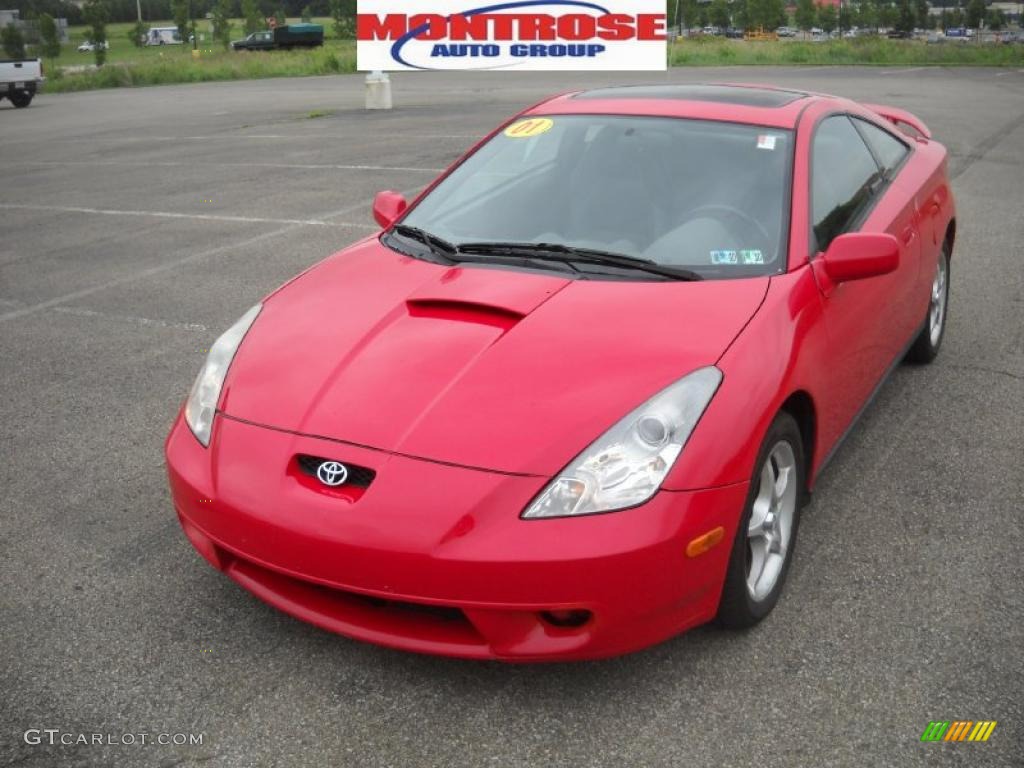 2001 Celica GT-S - Absolutely Red / Black photo #18
