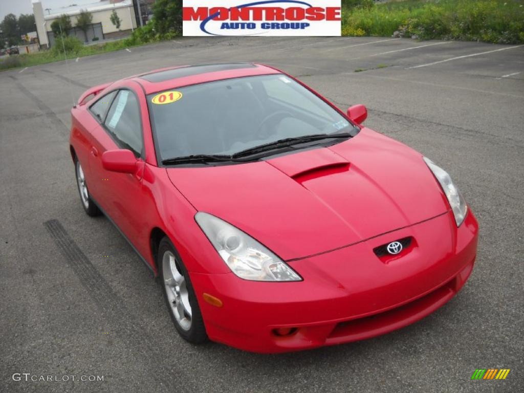 2001 Celica GT-S - Absolutely Red / Black photo #20