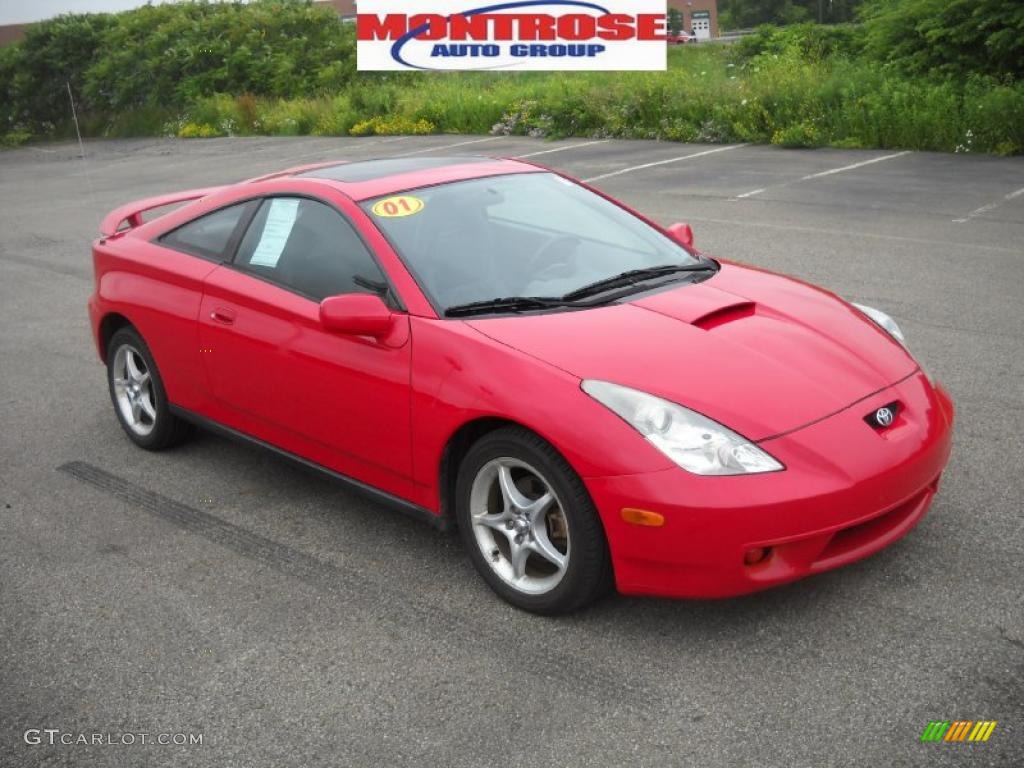 2001 Celica GT-S - Absolutely Red / Black photo #21