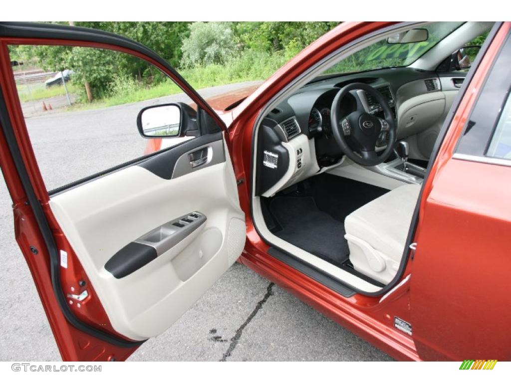 2009 Impreza 2.5i Premium Sedan - Paprika Red Pearl / Ivory photo #10