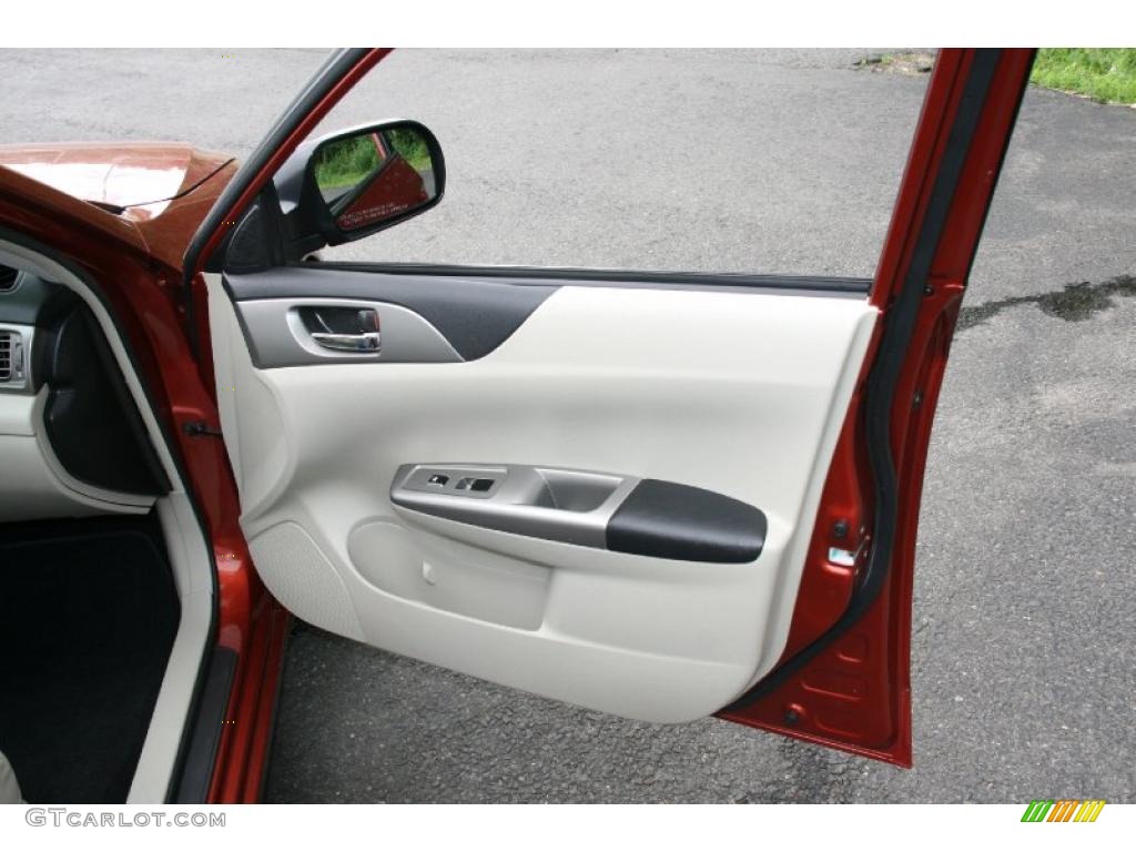 2009 Impreza 2.5i Premium Sedan - Paprika Red Pearl / Ivory photo #16