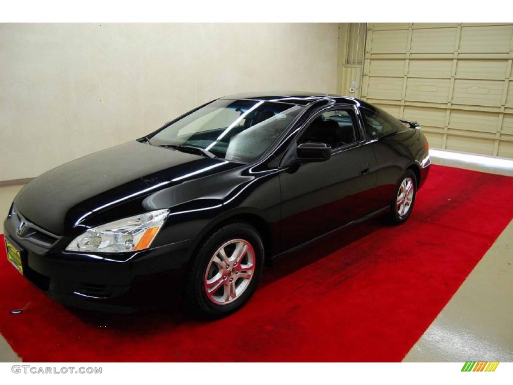 2007 Accord EX-L Coupe - Nighthawk Black Pearl / Black photo #3