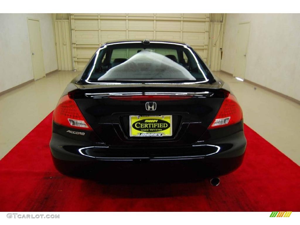 2007 Accord EX-L Coupe - Nighthawk Black Pearl / Black photo #5