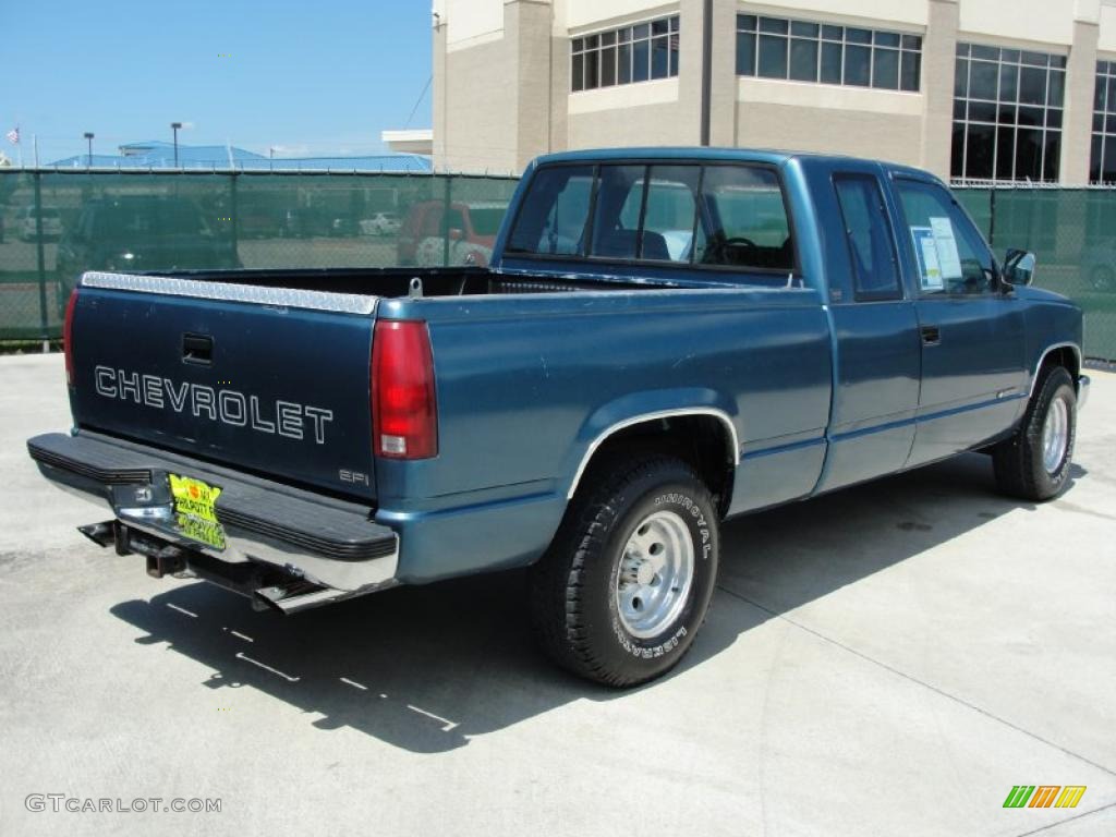 1991 C/K C1500 Extended Cab - Medium Blue Metallic / Blue photo #3