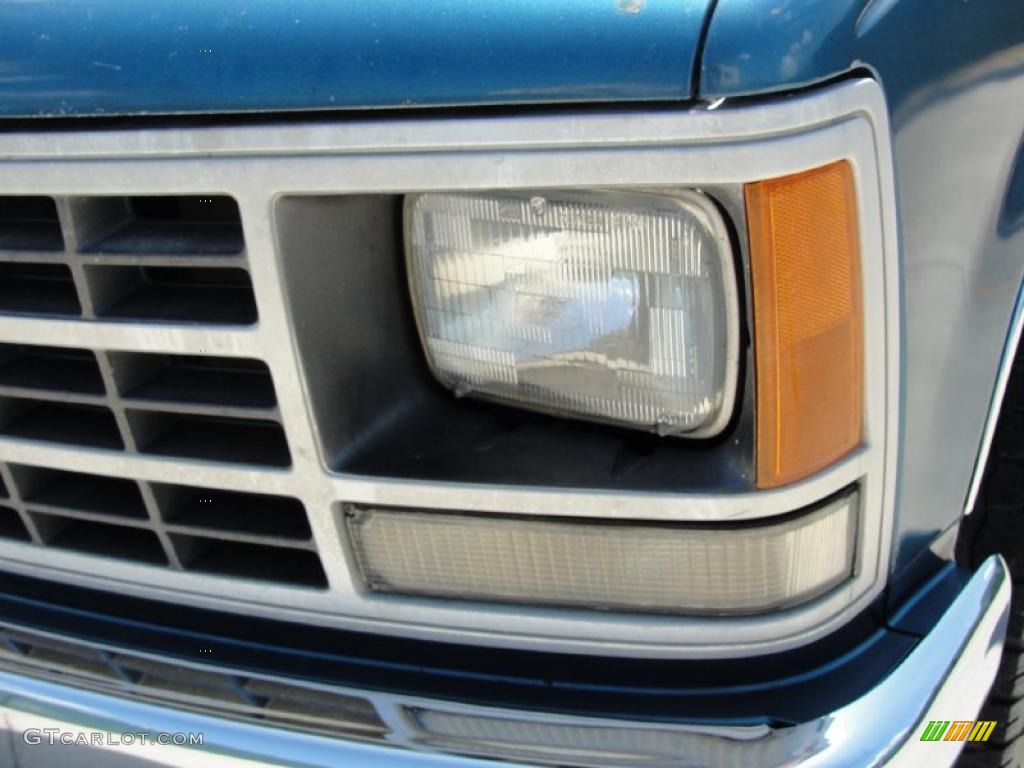 1991 C/K C1500 Extended Cab - Medium Blue Metallic / Blue photo #10